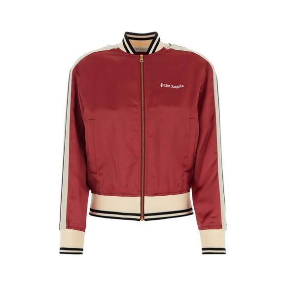 Palm Angels Women Tiziano Red Viscose Bomber Jacket